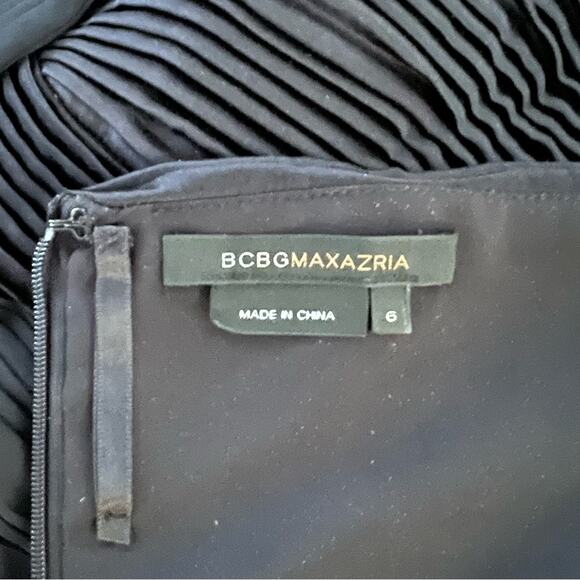 BCBGMaxAzria 100% Silk Halter Dress Women's 6 Black Glam Cocktail Marilyncore - Picture 12 of 13